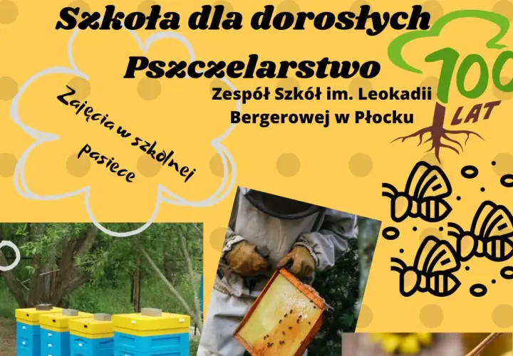 Szkoła pszczelarska w Płocku zaprasza na zajęcia w szkolnej pasiece. Uczymy się o pszczołach i miodzie.