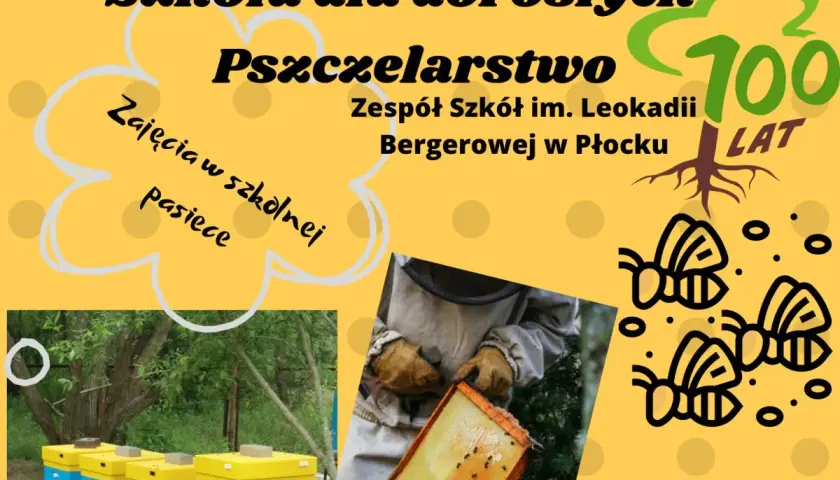 Szkoła pszczelarska w Płocku zaprasza na zajęcia w szkolnej pasiece. Uczymy się o pszczołach i miodzie.